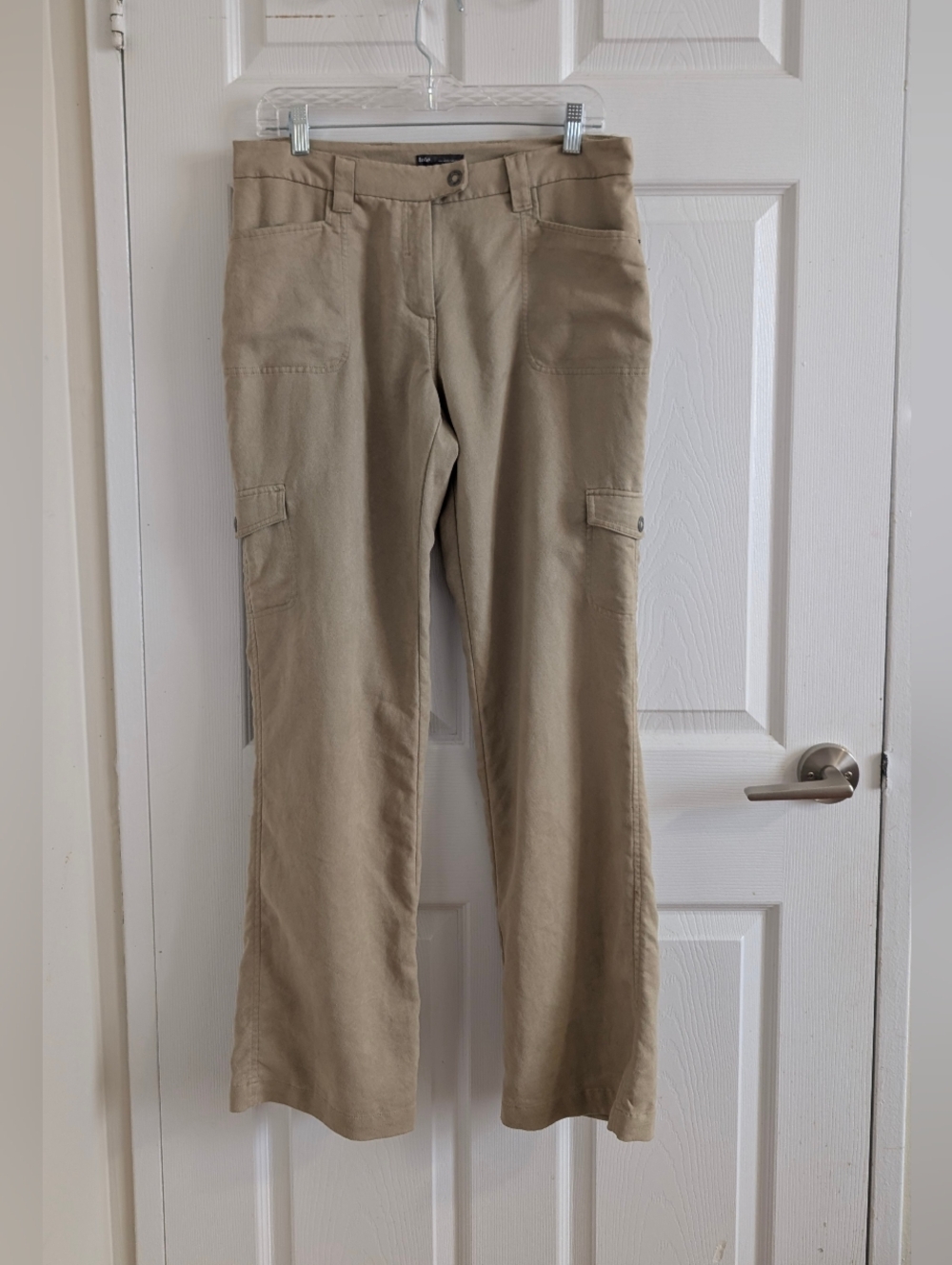 NWOT Lolë Beige Faux Suede Cargo Pants - Soft Techwear Gorpcore Y2K Utility - 12